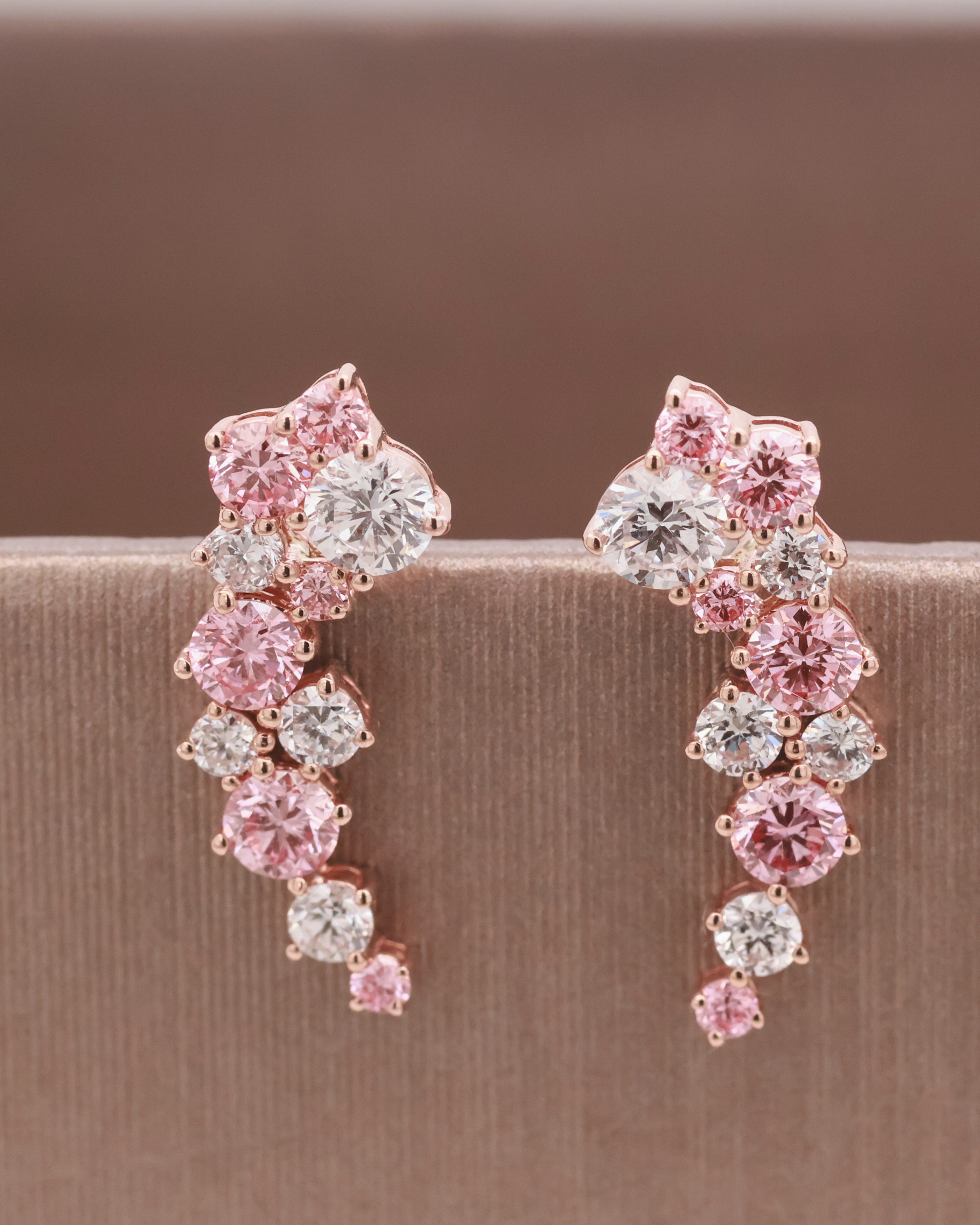 Rose Gold 14K Diamond Earring
