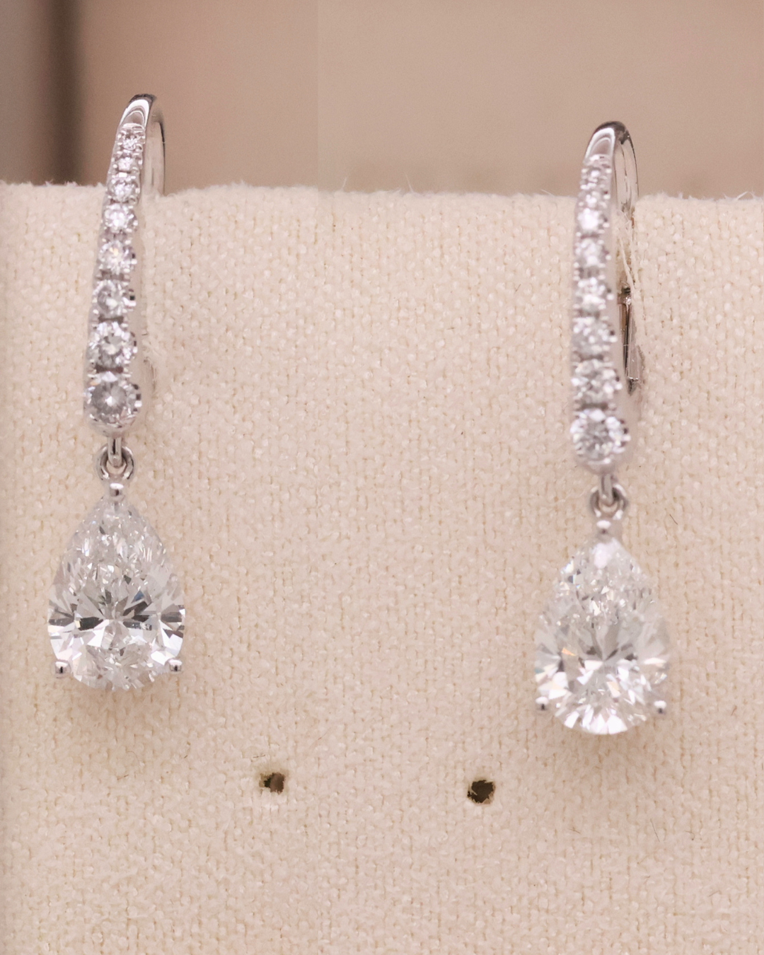 White Gold Platinum 950 Diamond Earring
