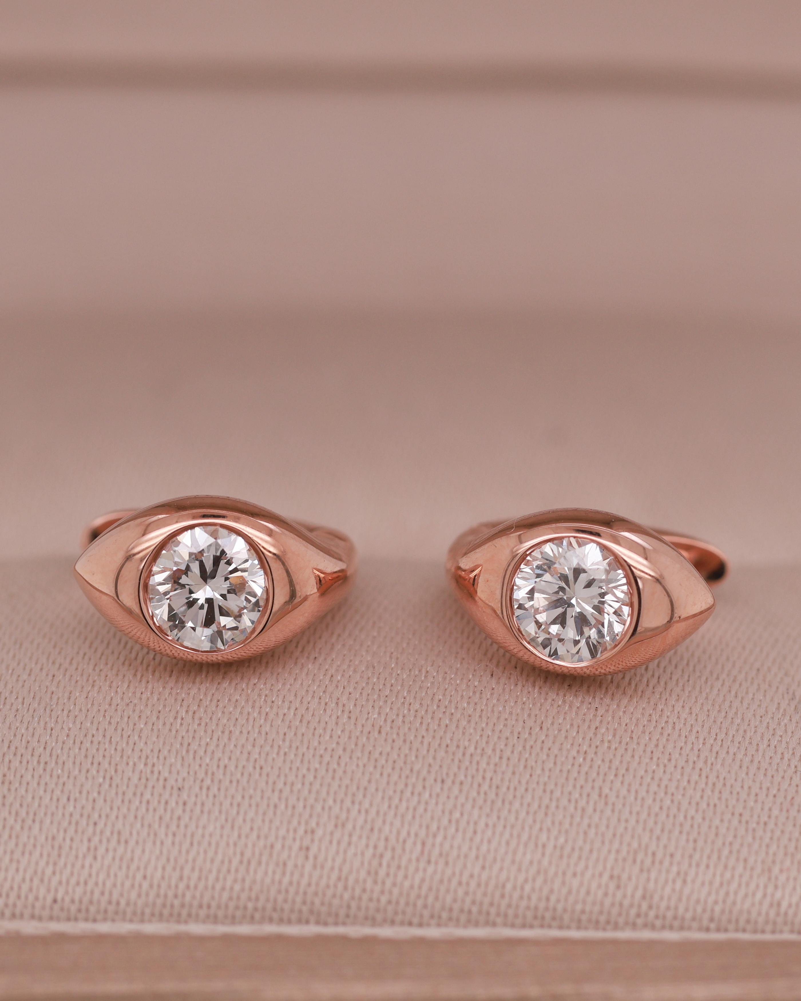 Rose Gold 14K Diamond Earring