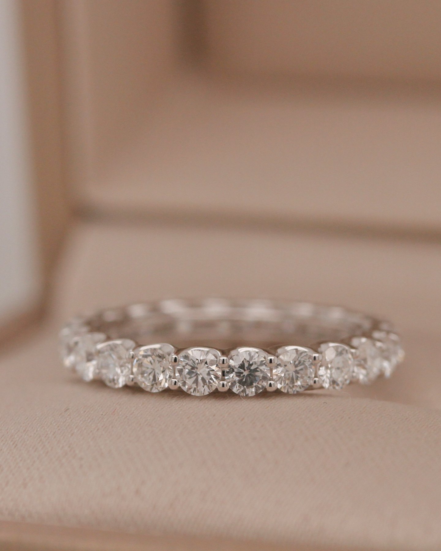 White gold 10k Round Eternity Ring (0.13 each)