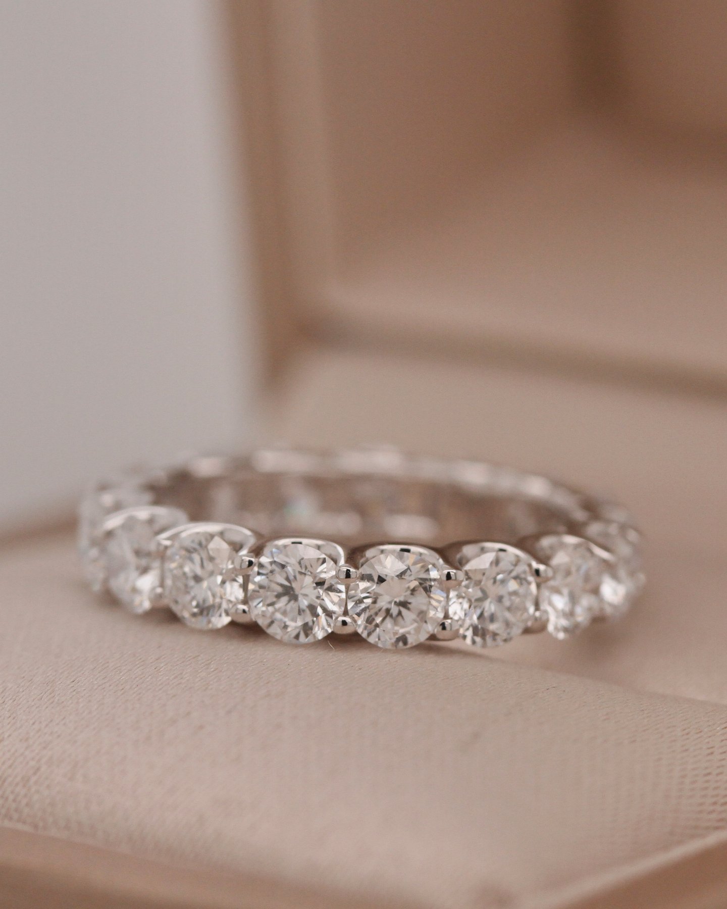 White gold 10k Round eternity ring (0.23 ct each)