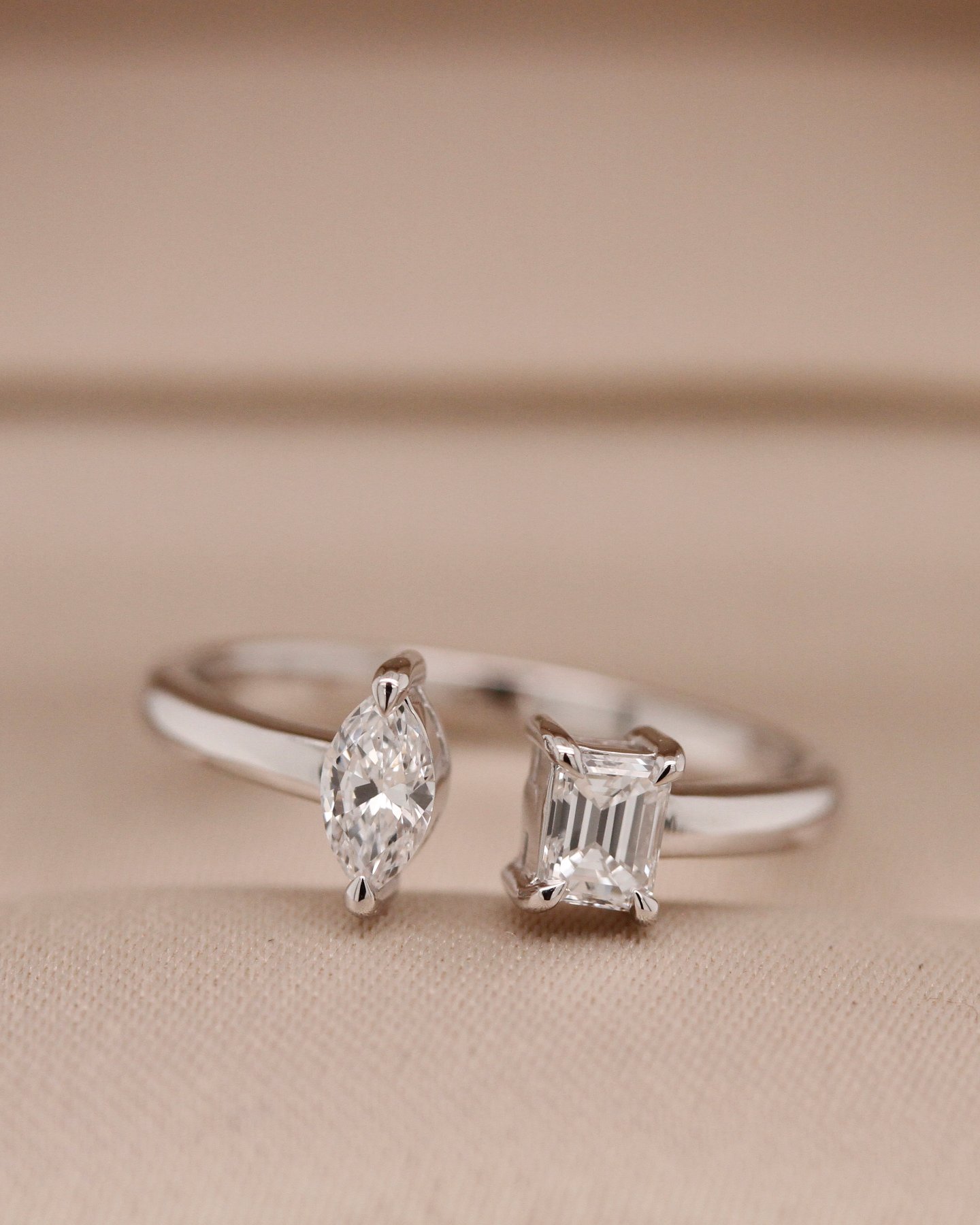 White gold 9k MINI toi et moi