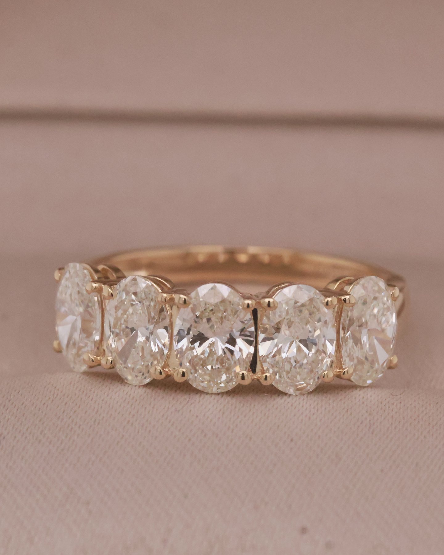 Vanilla gold 10k Large Oval Half Eternity